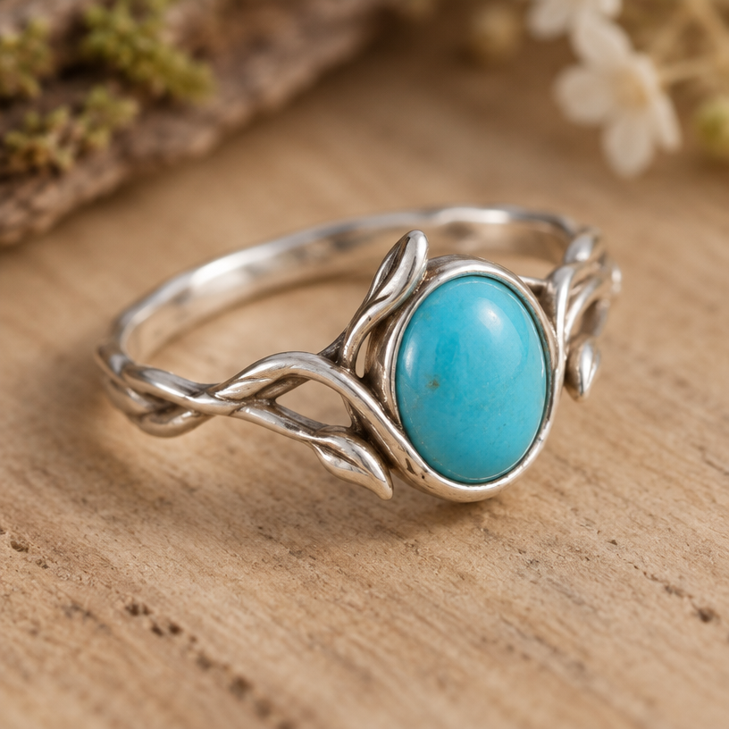 A women's ring made of silver. make something whimsical with this stone thats easily handmade. like its from a fairy tale only one single stone. with a bezel that holds the stone securely. no engraving
using the attached image as a visual reference, create A women's ring made of silver. make something whimsical with this stone thats easily handmade. like its from a fairy tale only one single stone. with a bezel that holds the stone securely. no engraving. photorealistic, just the design no text