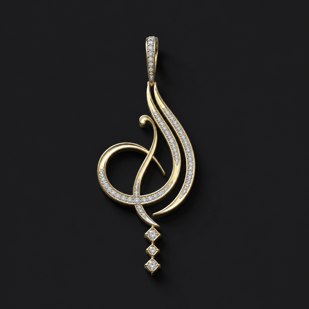 دمج حرف ال ض وال ي
photorealistic jewelry design, دمج حرف ال ض وال ي , just the design no text