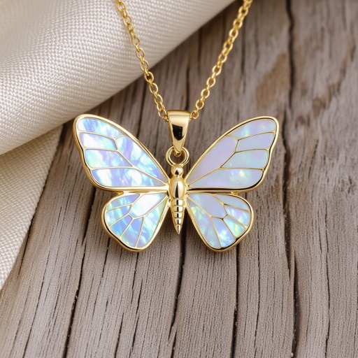 Серьги золотые в виде бирюзового с переливами половины крыла бабочки из перламутра 