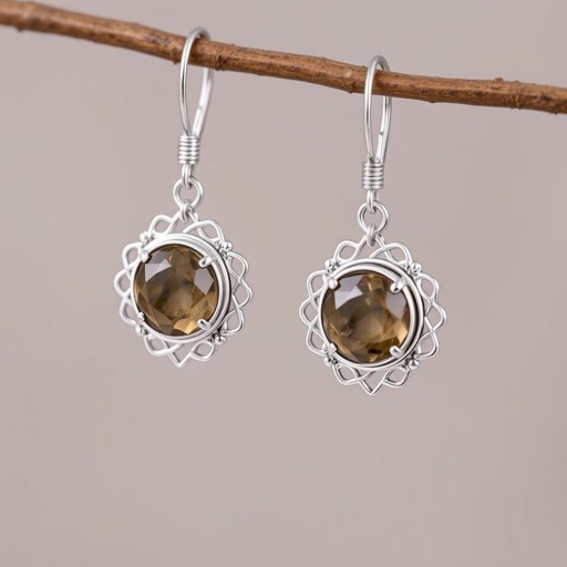 Create earrings with Jesper gemstone, minimal silver around gem’s border