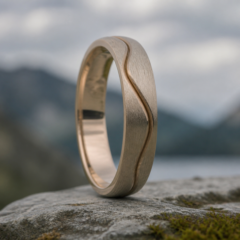 Trouwring met natuur als inspiratie
photorealistic jewelry design, Trouwring met natuur als inspiratie , minimalist style, just the design no text