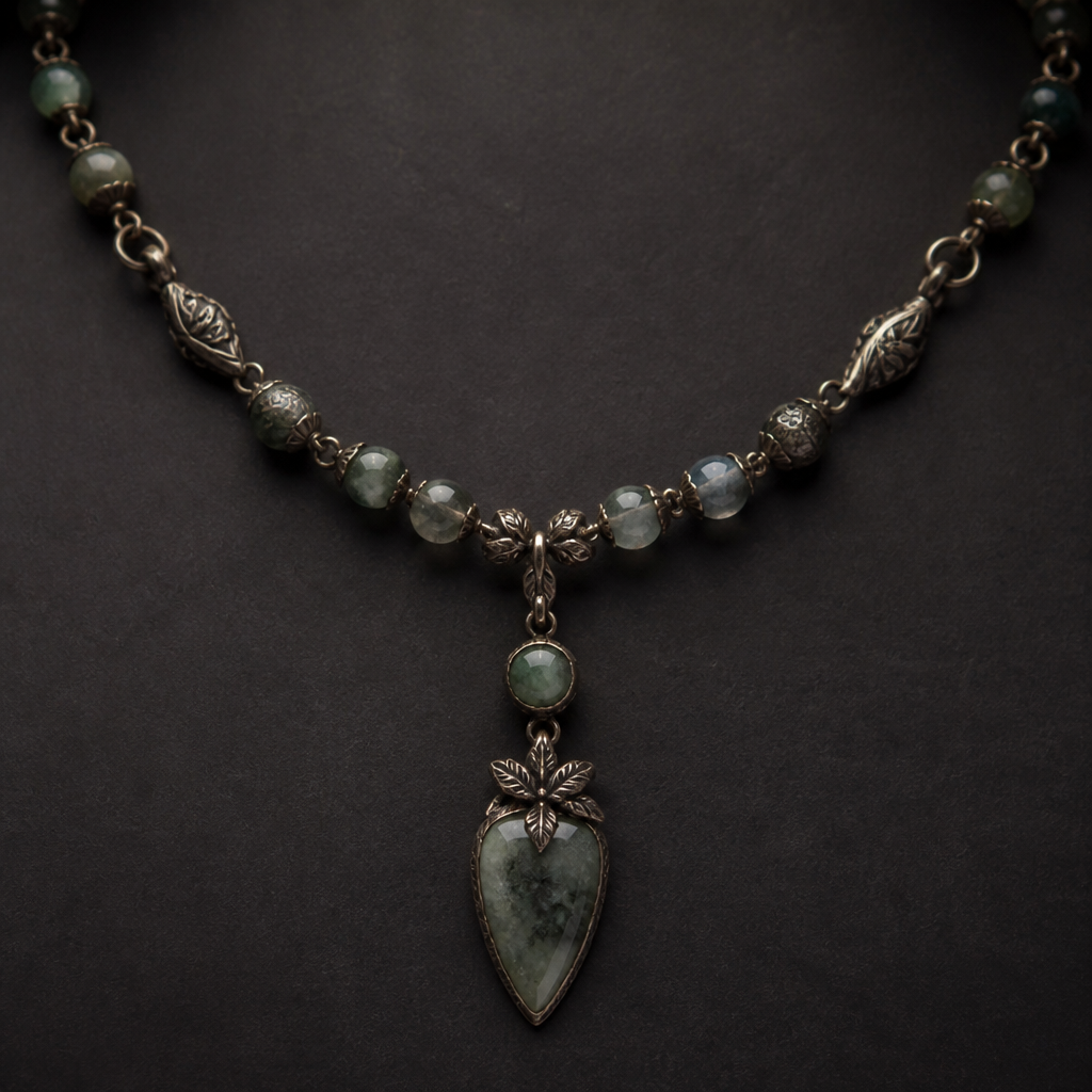 I want a medieval necklace design made from natural gemstone beads for a fantasy elf archer
photorealistic jewelry design, I want a medieval necklace design made from natural gemstone beads for a fantasy elf archer, medieval style, just the design no text