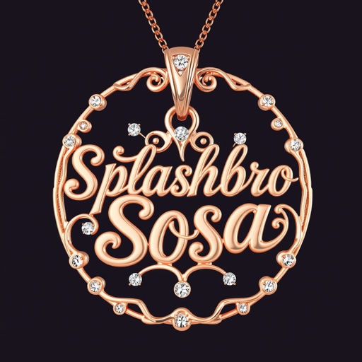 Create a pendant that say Splashbro Sosa