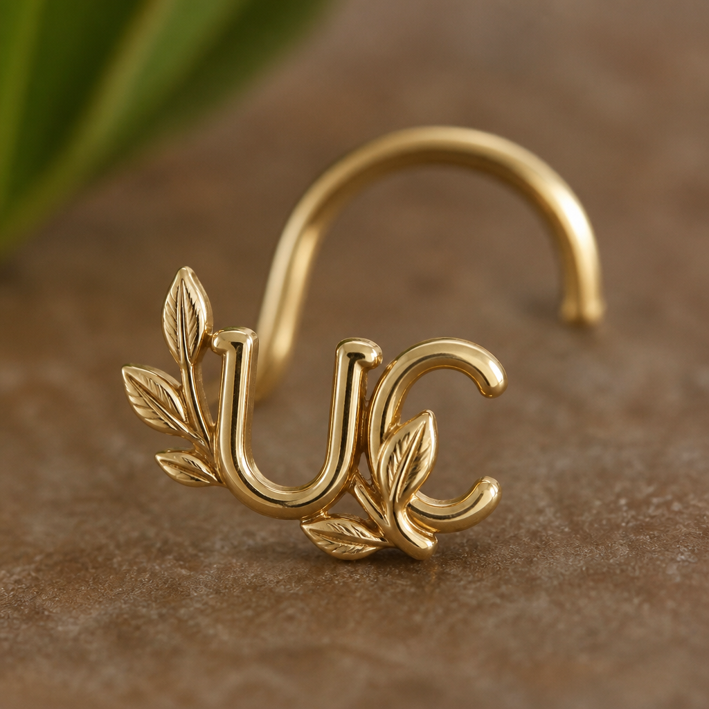 Create me a nose ring that has uc on it
photorealistic jewelry design, Create me a nose ring that has uc on it , nature_inspired style, just the design no text