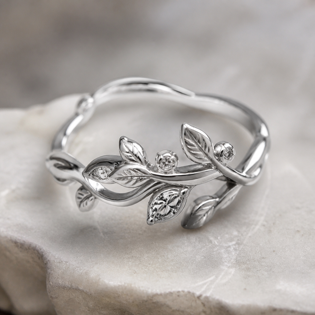 A nature women's ring. bijous en argent pour femme
photorealistic jewelry design, A nature women's ring. bijous en argent pour femme, nature_inspired style, just the design no text