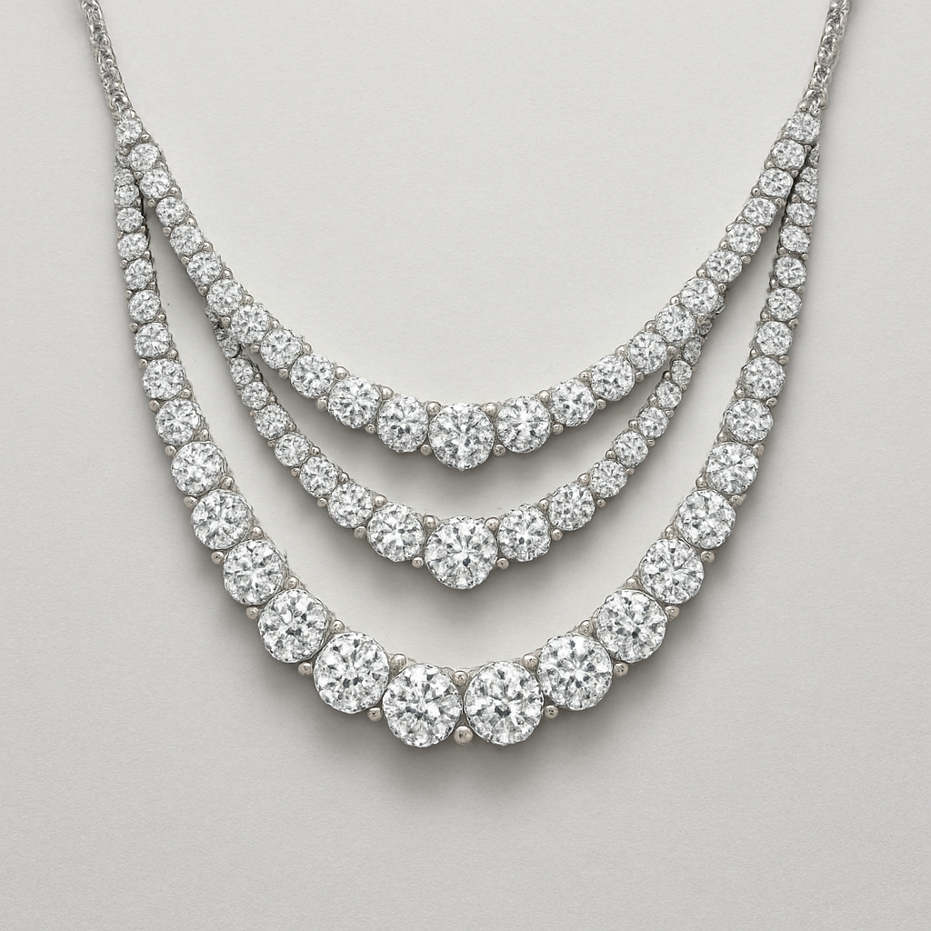 ثلاث سلاسل في سلسله واحده مرصعه بالالماس