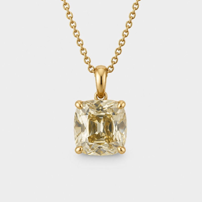 A minimalist women's pendant made of gold with diamond stones. a pendant with 4 gold pronges
using the attached image as a visual reference, create A minimalist women's pendant made of gold with diamond stones. a pendant with 4 gold pronges. photorealistic, just the design no text