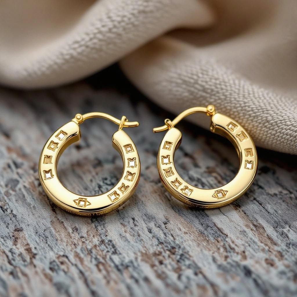 Horse shoe earring without diamonds, just simple