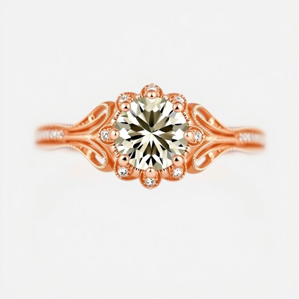 Rose gold engagement ring