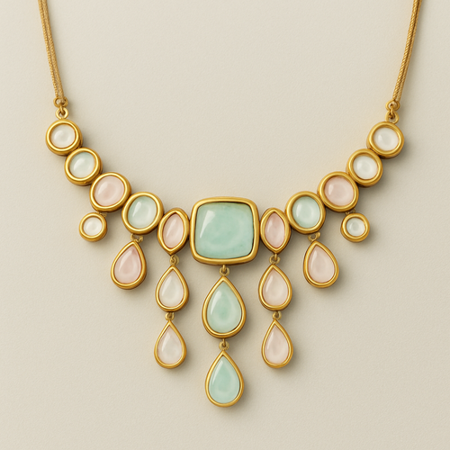 Kundan choker pastel color