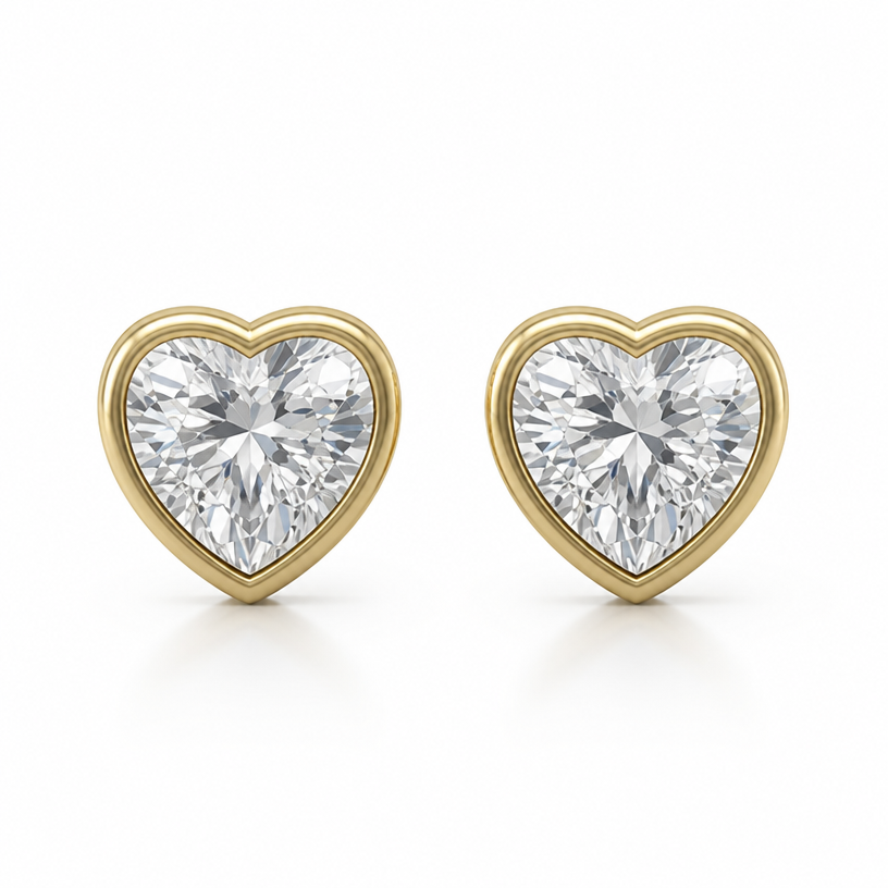 make it all heart bezel setting 1ct stud
