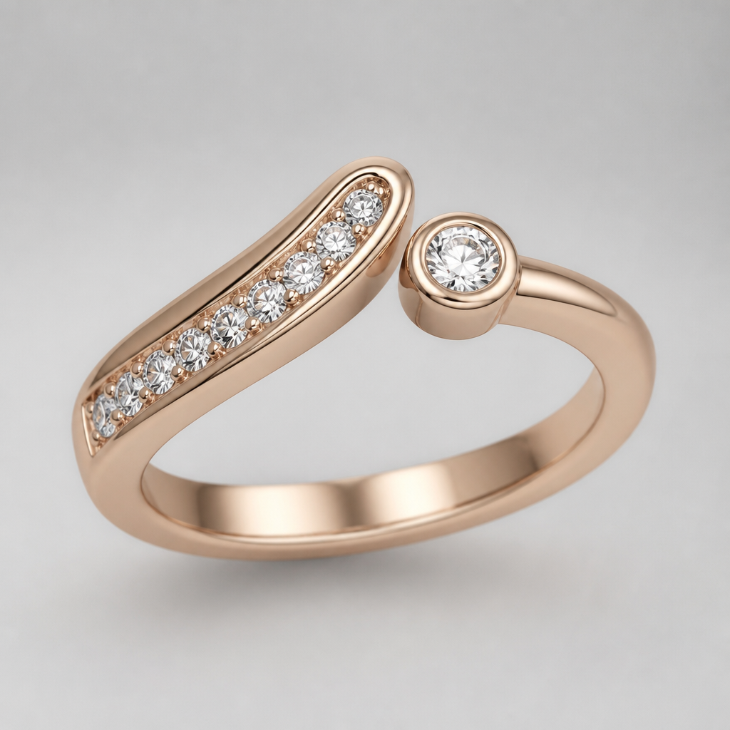 A women's ring
photorealistic jewelry design, A women's ring, modern style, just the design no text