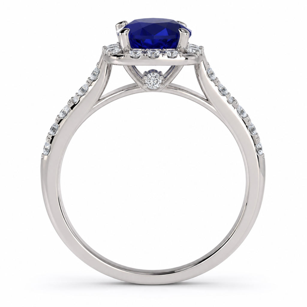 A cathedral women's ring made of white gold with diamond and sapphire stones suitable for daily wear
photorealistic jewelry design, A cathedral women's ring made of white gold with diamond and sapphire stones suitable for daily wear, cathedral style, just the design no text