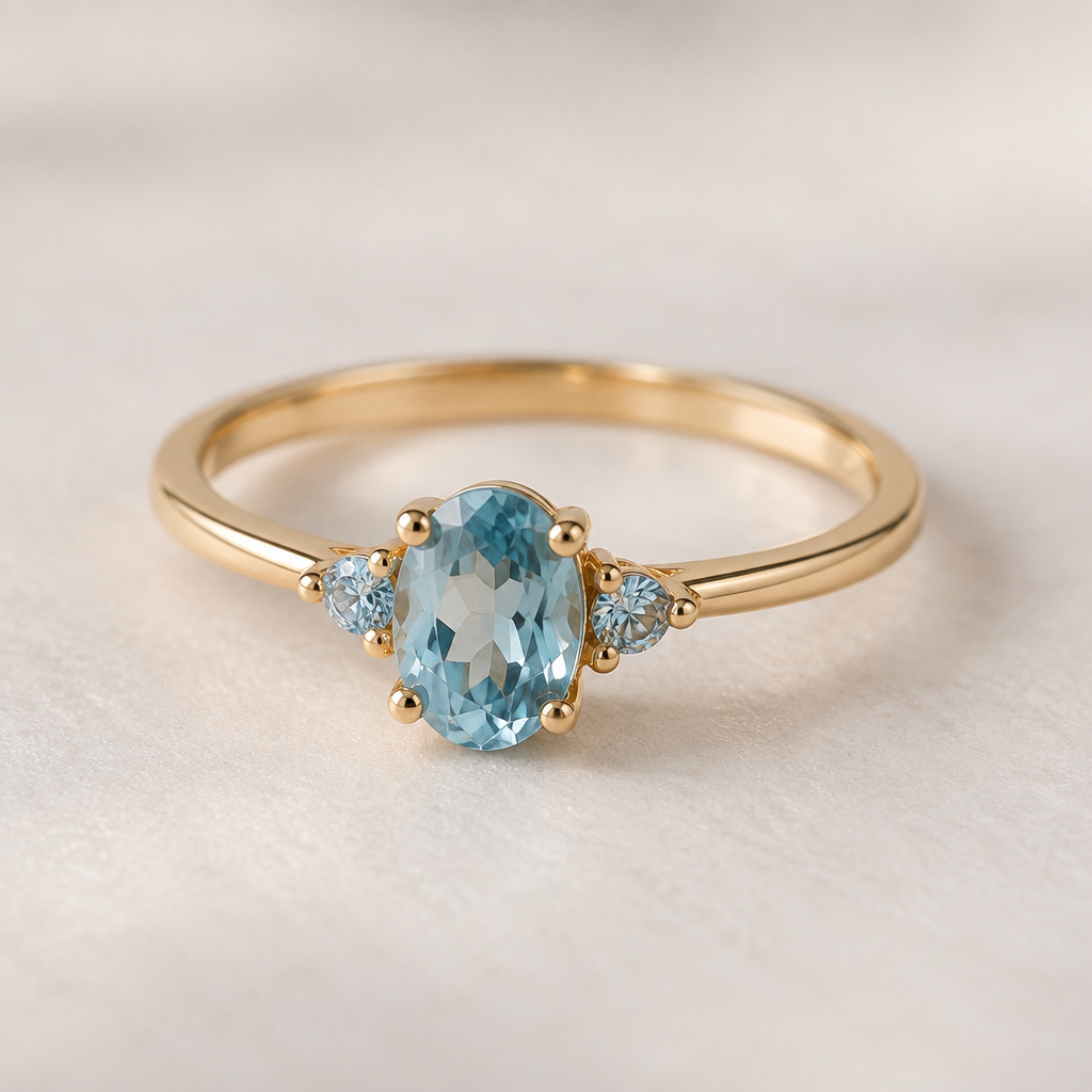 A women's ring with topaz stones suitable for daily wear, minimalist, simple and delicate, clean lines
photorealistic jewelry design, A women's ring with topaz stones suitable for daily wear, minimalist, simple and delicate, clean lines, modern style, just the design no text