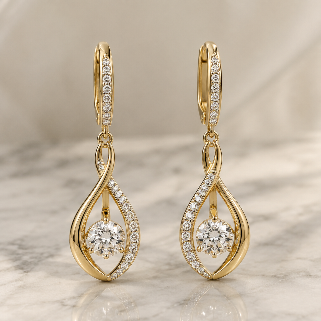 A women's earrings
photorealistic jewelry design, A women's earrings, modern style, just the design no text
