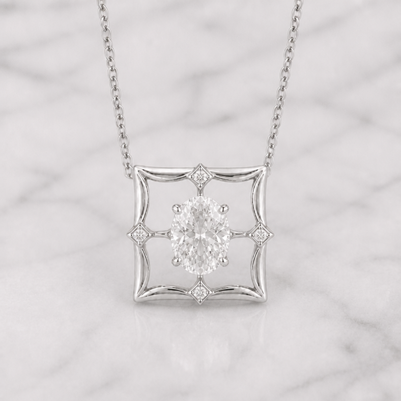 attaché dans le centre
edit the attached jewelry design with these instructions: attaché dans le centre. keep it photorealistic, just the design no text