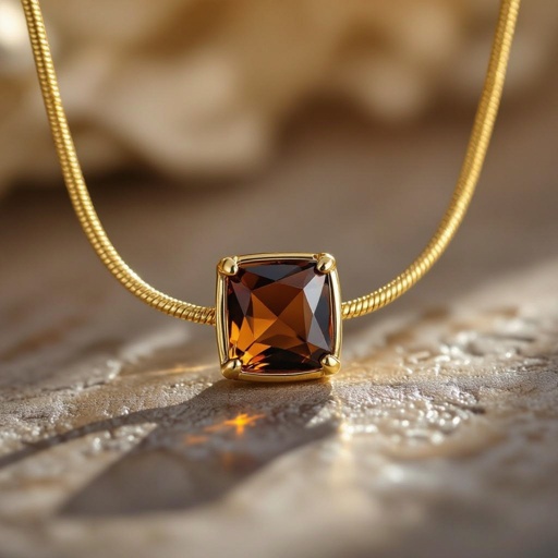 Choker , chain style: snake width 7mm, small gem stone in the middle squared with a thick outer layer , colour of gem stone : brown glass, sunny orangey colour and same width as the chain, fitted