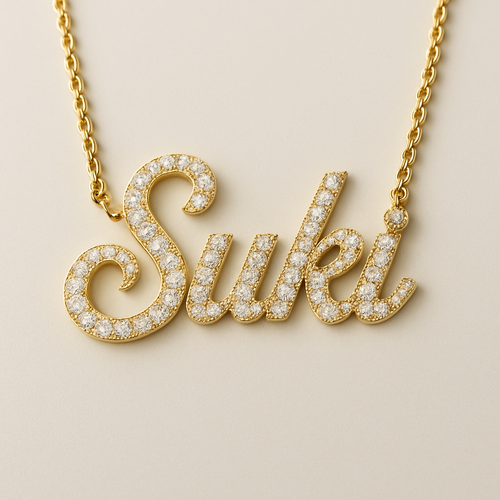 Name suki pave diamond necklace 