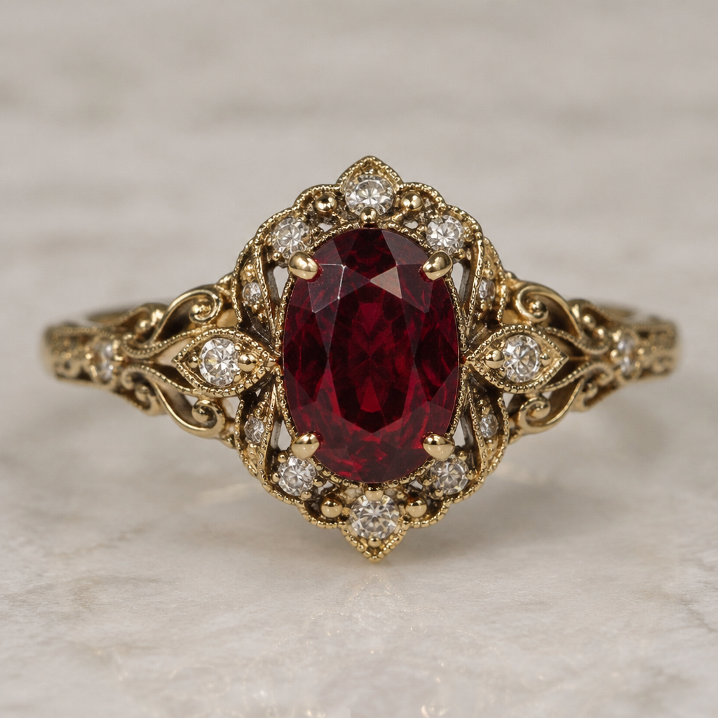 A vintage women's ring
photorealistic jewelry design, A vintage women's ring, vintage style, just the design no text