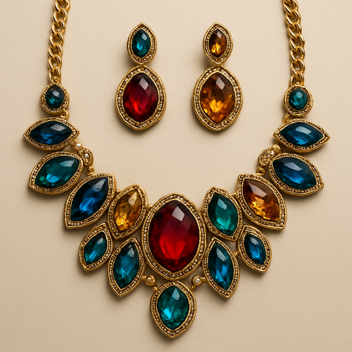 Necklace with earrings 