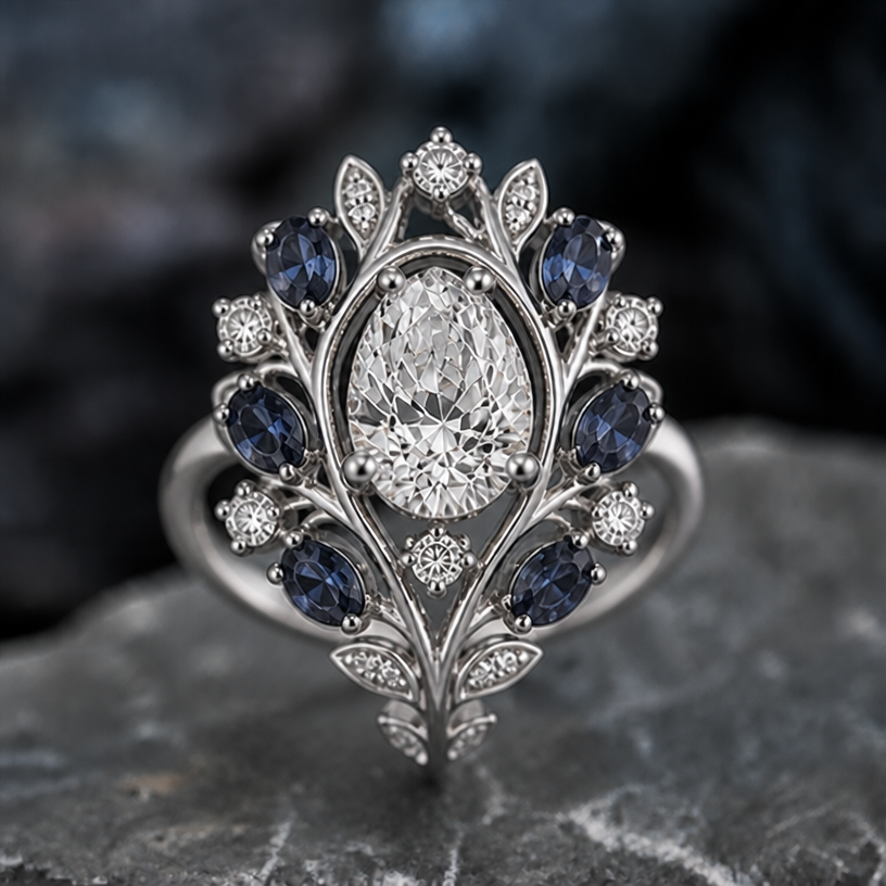 go back to initial design
edit the attached jewelry design with these instructions: go back to initial design. keep it photorealistic, just the design no text