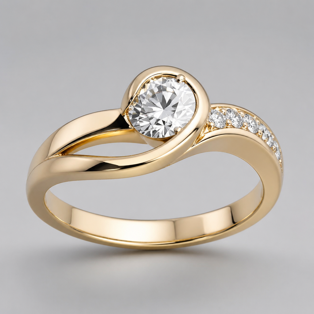 A women's ring
photorealistic jewelry design, A women's ring, modern style, just the design no text
