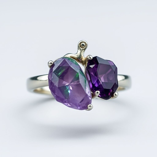 Adjustable ring , silver use minimal, use 2 raw natural gemstone, elegant