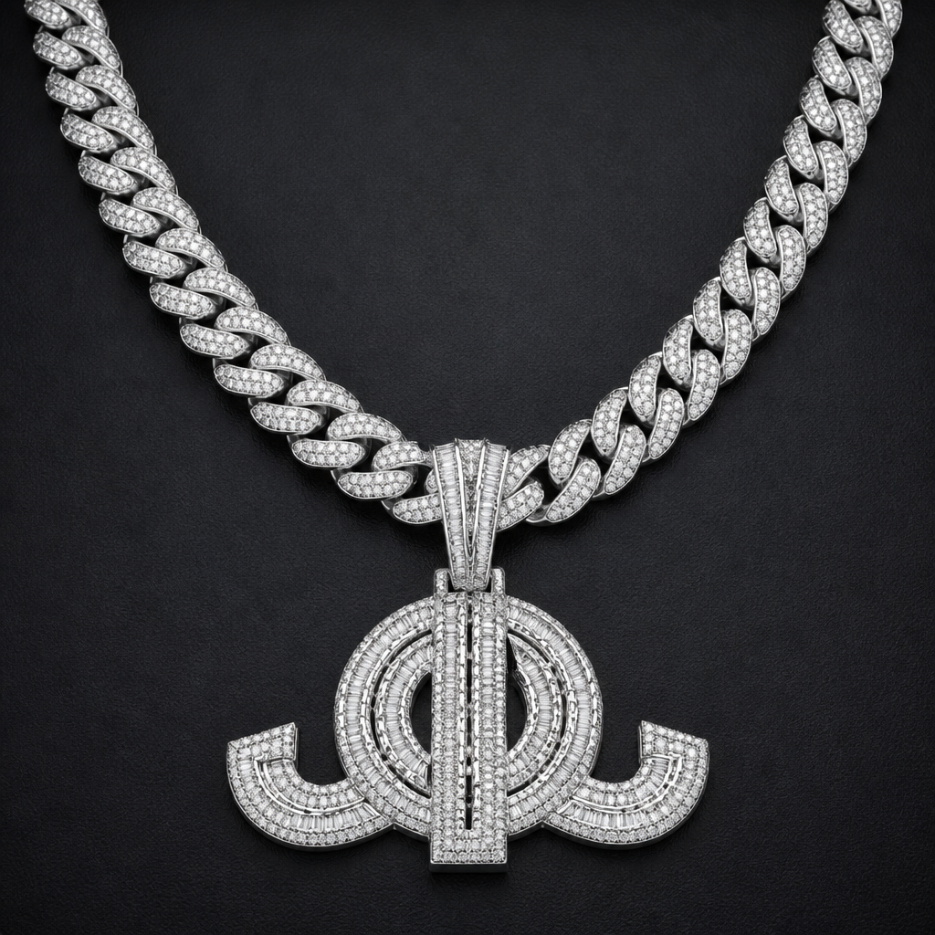 A women's necklace made of white gold with diamond stones, highly ornate, intricate and elaborate, richly detailed. hazme una cubana con un colgante que ponga JOUL
photorealistic jewelry design, A women's necklace made of white gold with diamond stones, highly ornate, intricate and elaborate, richly detailed. hazme una cubana con un colgante que ponga JOUL, modern style, just the design no text