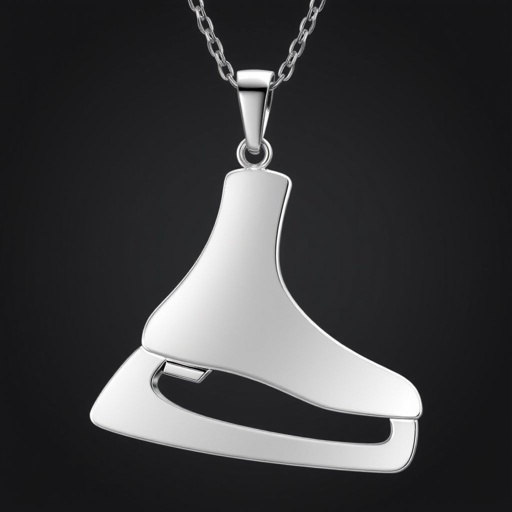 Silver pendant in of ice skating blade only no boots
