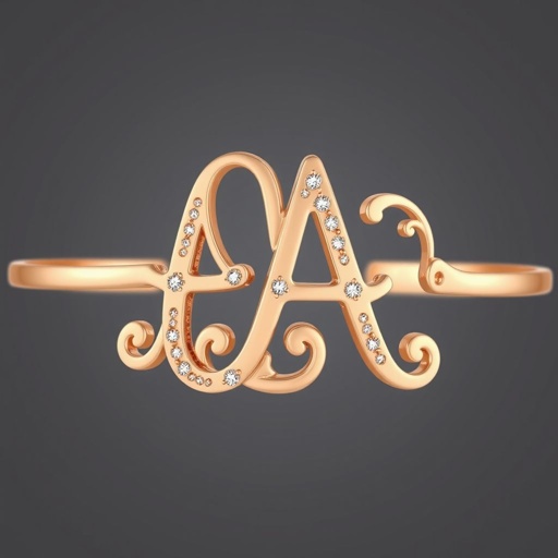 Bracelet of double letter A