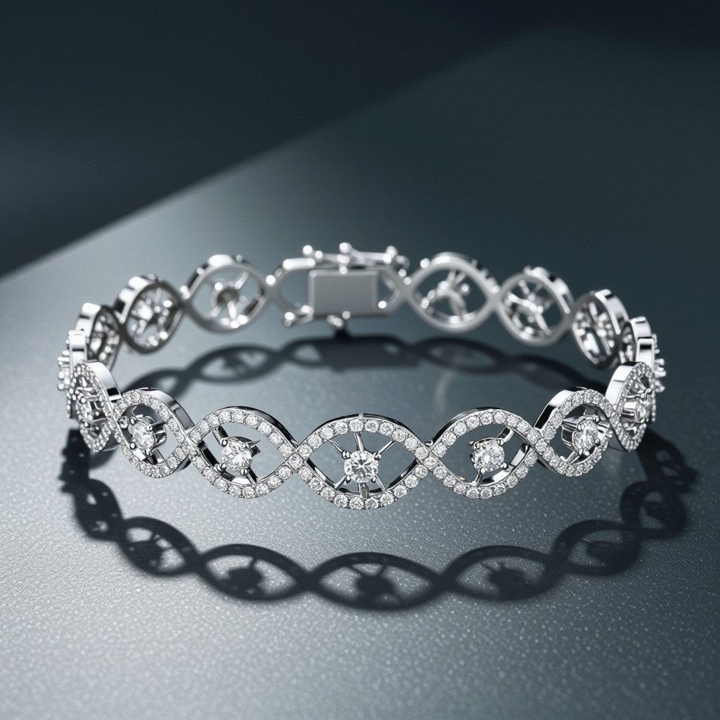 Geomatric choker of daimonds oaf architecture and edue bpoilmes and shapes vibes Geometric choker in white gold, set with brilliant diamonds.