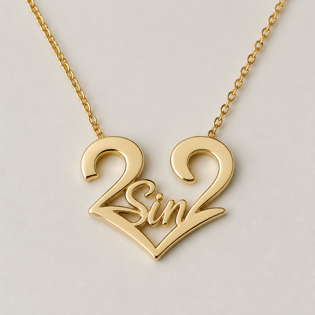 voglio mantenere il logo di 22 simba che forma il cuore con i 2 che si specchiano ma in mezzo volevo scrivere Sin corsivo
photorealistic jewelry design, voglio mantenere il logo di 22 simba che forma il cuore con i 2 che si specchiano ma in mezzo volevo scrivere Sin corsivo
, just the design no text