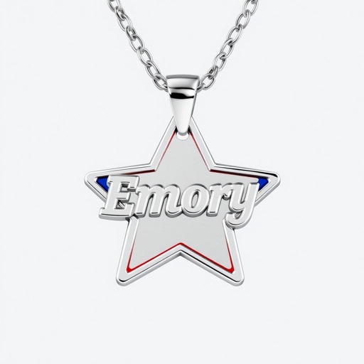 Medal necklace that is good for a cheerleader that says Emory