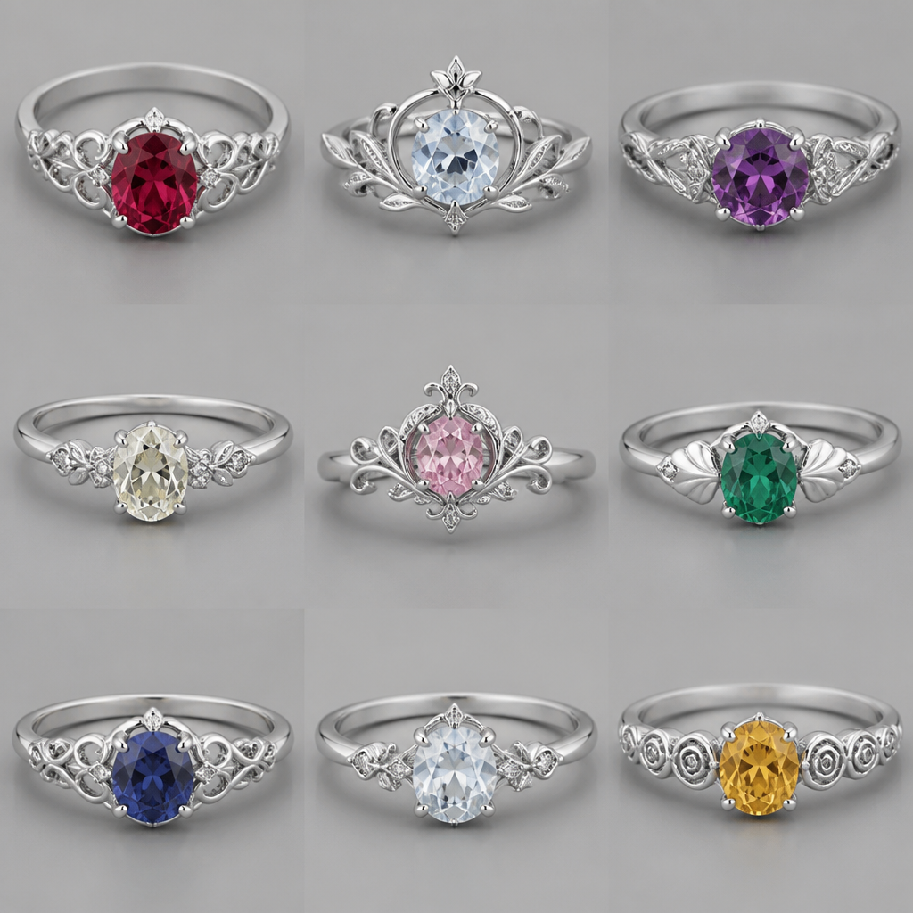 Make it in a way that looks like the rings from the disney princesses
photorealistic jewelry design, Make it in a way that looks like the rings from the disney princesses , platinum style, just the design no text