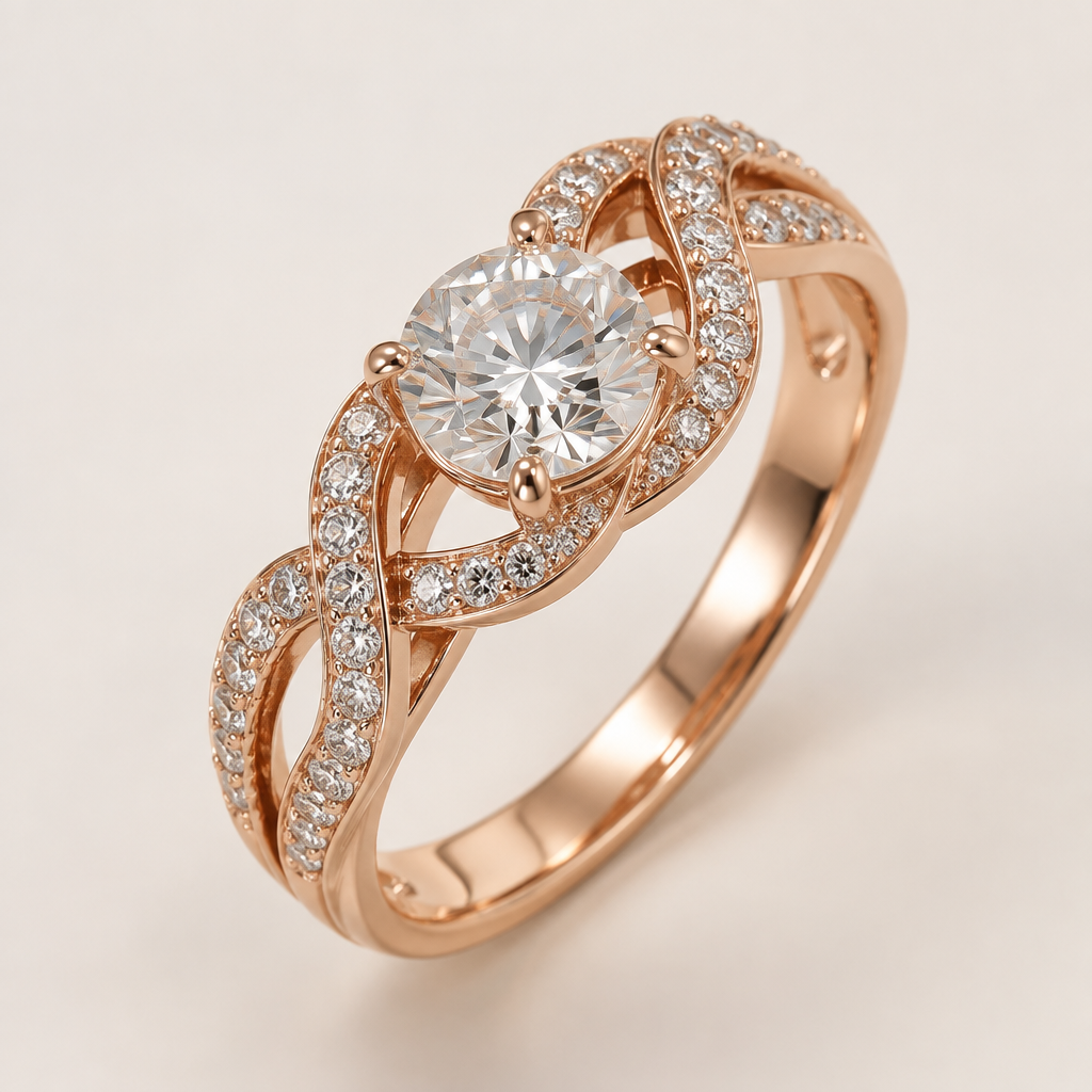 A women's ring
photorealistic jewelry design, A women's ring, modern style, just the design no text