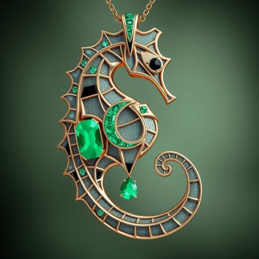 Sea horse with letter C inside her