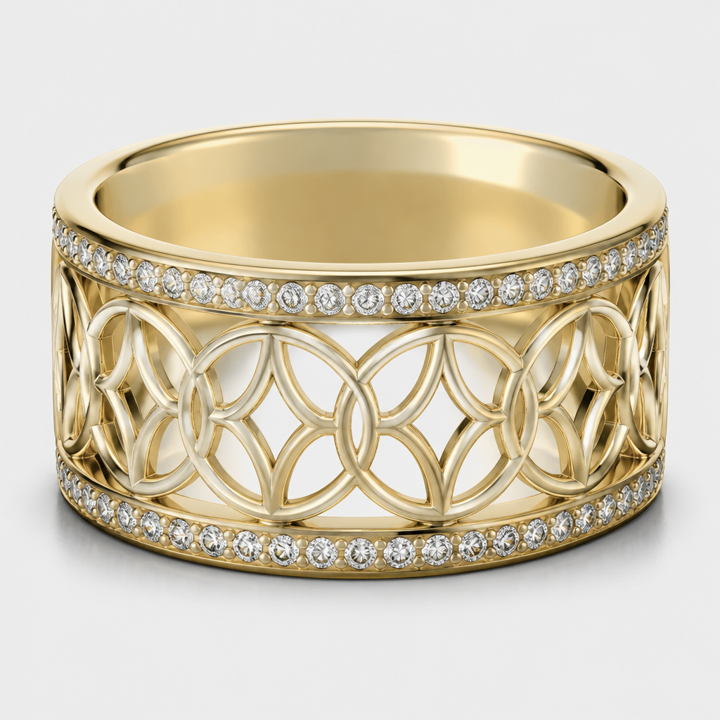 . Refinement: más ancho
photorealistic jewelry design, . Refinement: más ancho, just the design no text
