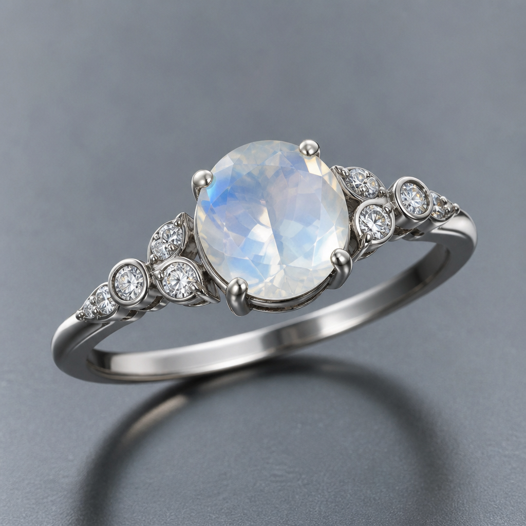 . Refinement: my moonstone has been cut like a diamond
photorealistic jewelry design, . Refinement: my moonstone has been cut like a diamond, Classic style, just the design no text
