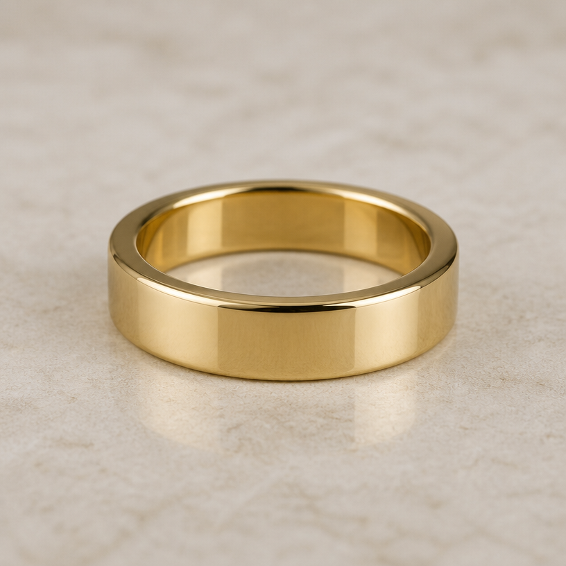 A minimalist women's ring made of gold
using the attached image as a visual reference, create A minimalist women's ring made of gold. photorealistic, just the design no text