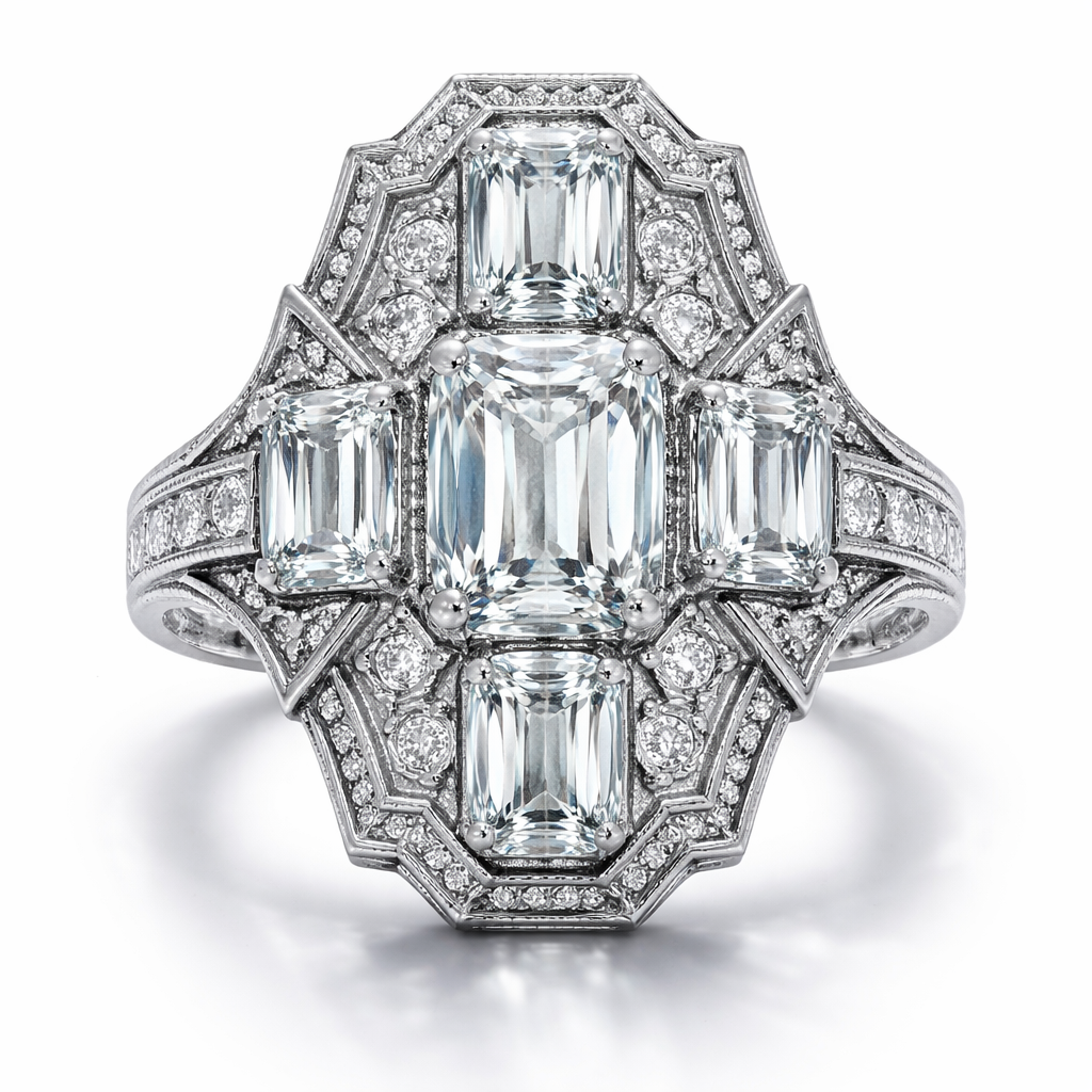 Diamond ring with 6 stones