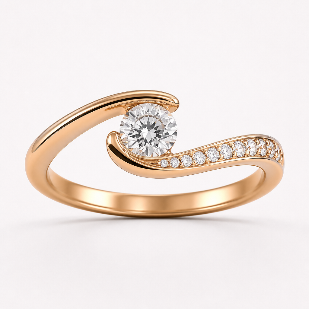 A women's ring
photorealistic jewelry design, A women's ring, modern style, just the design no text