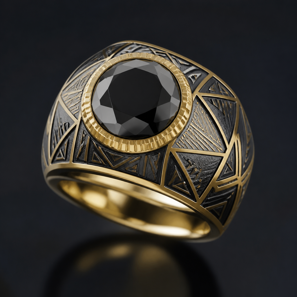 Wakanda style male engagement ring
photorealistic jewelry design, Wakanda style male engagement ring, african style, just the design no text
