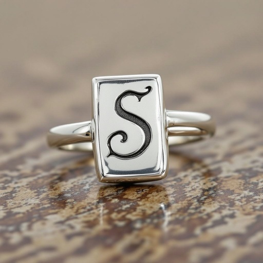 Completely silver. Silver band, no jewel silver rectangle with a inscribed in it.