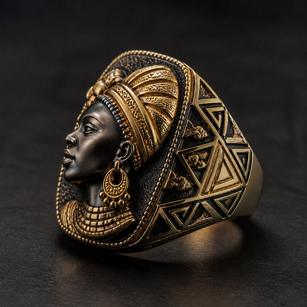 A ring that represents African American heritage
photorealistic jewelry design, A ring that represents African American heritage
, heritage style, just the design no text