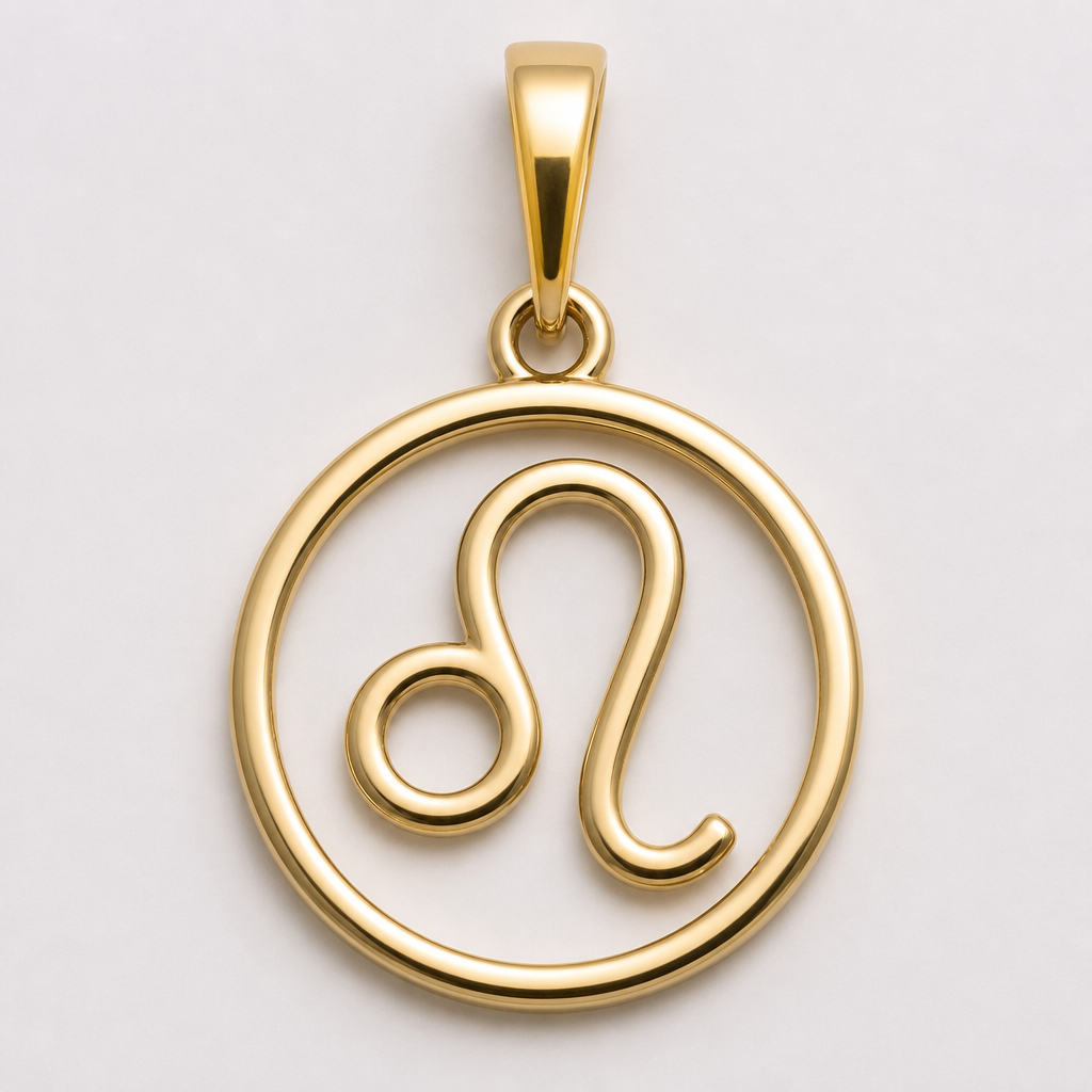 A minimalist women's pendant made of gold. colgante del signo del zodiaco de leo dentro de un círculo
photorealistic jewelry design, A minimalist women's pendant made of gold. colgante del signo del zodiaco de leo dentro de un círculo, minimalist style, just the design no text