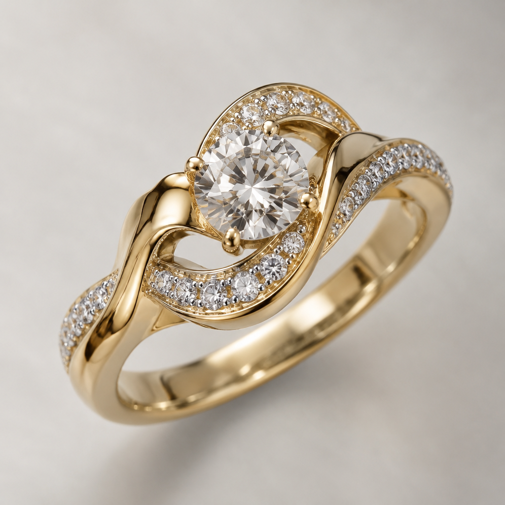 A women's ring
photorealistic jewelry design, A women's ring, modern style, just the design no text