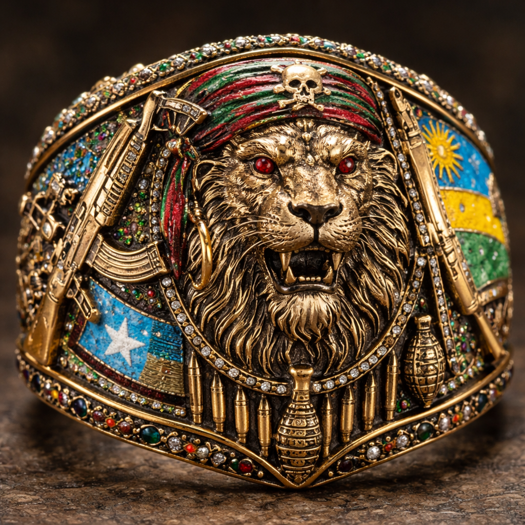 Somali pirate Rwanda lion ring yemen kalakshikof