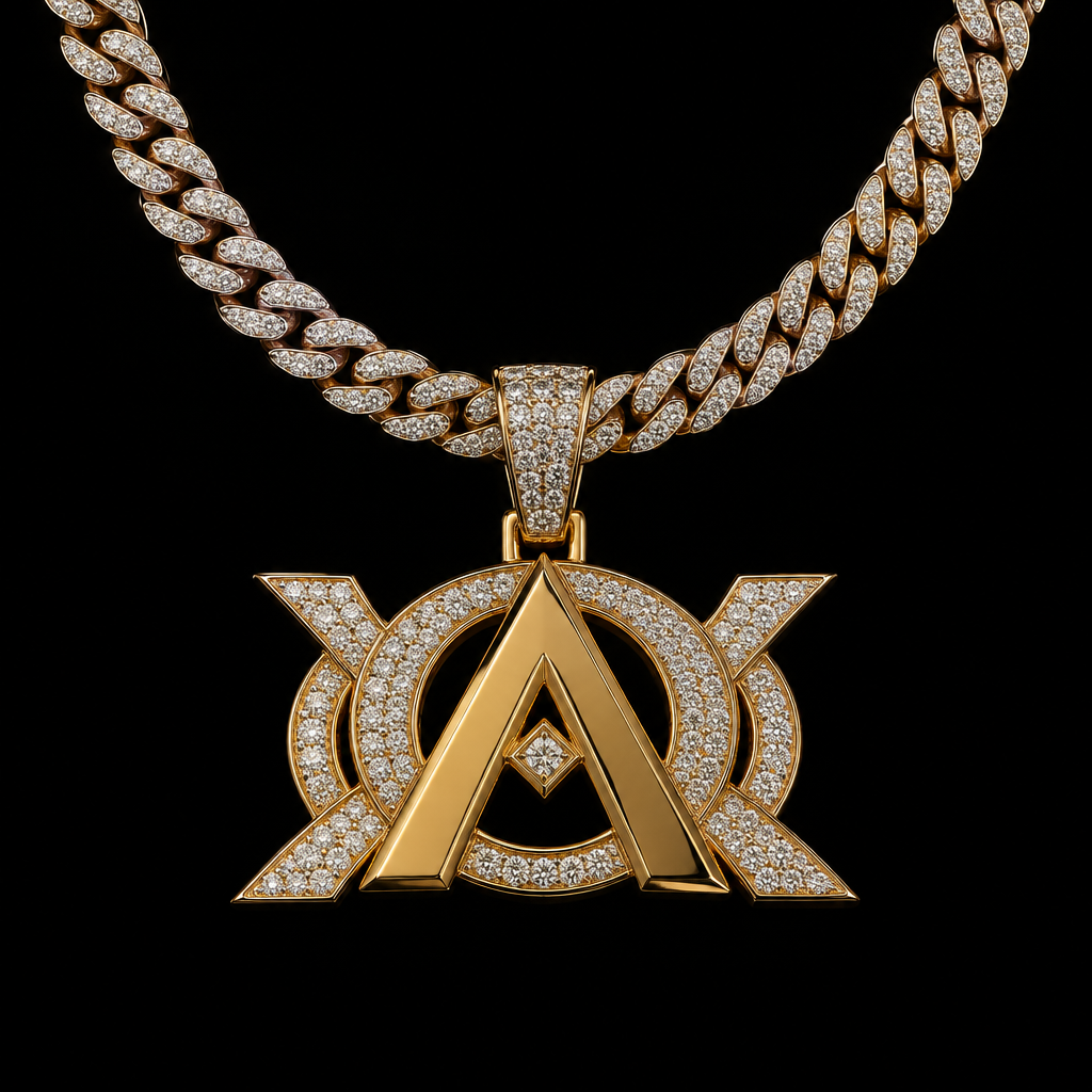 A chain men's necklace made of gold with diamond stones. Marvel LAconexion y q la A sea amarilla la o y la x
photorealistic jewelry design, A chain men's necklace made of gold with diamond stones. Marvel LAconexion y q la A sea amarilla la o y la x, chain style, just the design no text