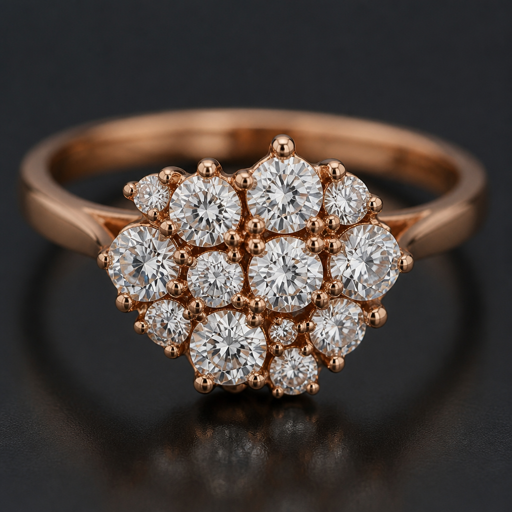 Ring
photorealistic jewelry design, Ring, cluster style, just the design no text
