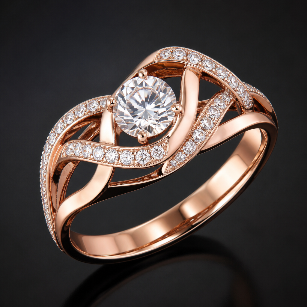 A women's ring
photorealistic jewelry design, A women's ring, modern style, just the design no text